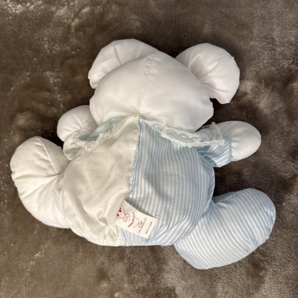 Vintage 1988 Fisher Price Stuffed Rattle Plush Baby Puffalump Mouse - Picture 2 of 8